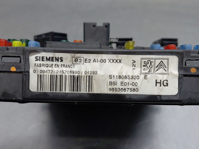 Recambio de caja reles / fusibles para citroën xsara picasso (n68) 1.6 hdi referencia OEM IAM 9653667580  