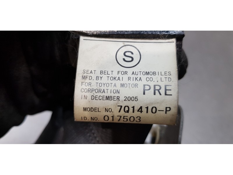 Recambio de cinturon seguridad delantero derecho para toyota rav 4 (a3) sol referencia OEM IAM 7Q1410P   Recambio de cinturon seguridad delantero derecho para toyota rav 4 (a3) sol referencia OEM IAM 7Q1410P