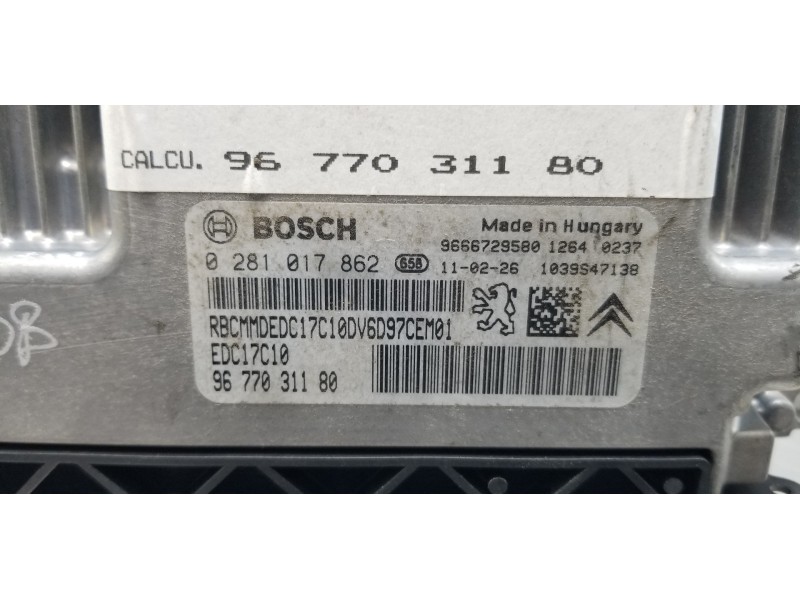 Recambio de centralita motor uce para citroen c4 lim. exclusive referencia OEM IAM 9677031180 0281017862 