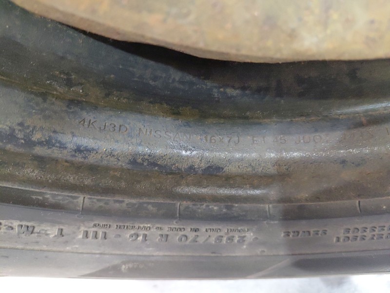 Recambio de neumatico repuesto para nissan navara pick-up (np300) 4x4 referencia OEM IAM   