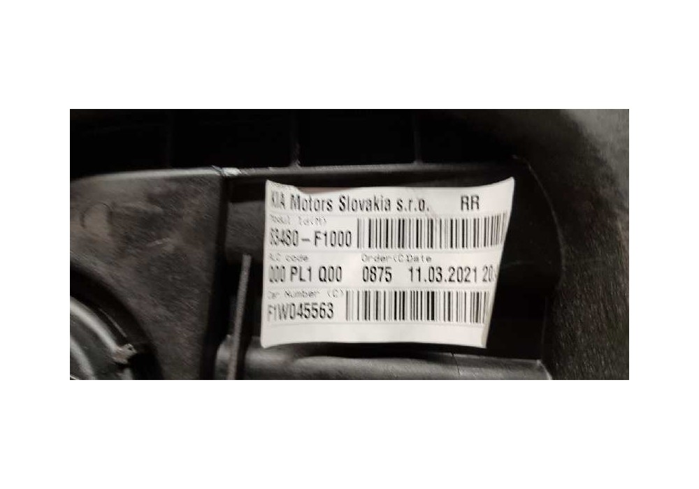 Recambio de elevalunas trasero derecho para kia sportage basic 2wd referencia OEM IAM 83481F1000 2 PINES 