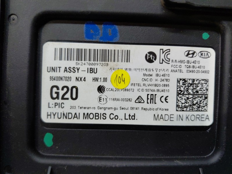 Recambio de modulo electronico para hyundai tucson hybrid referencia OEM IAM 95400N7020  