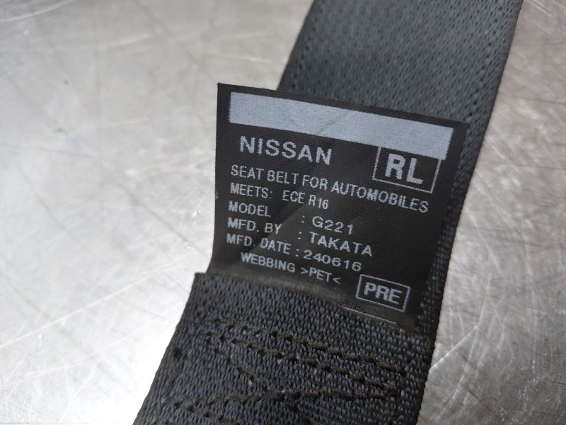 Recambio de cinturon seguridad trasero izquierdo para nissan navara pick-up (np300) 4x4 referencia OEM IAM 888854KJ0A  