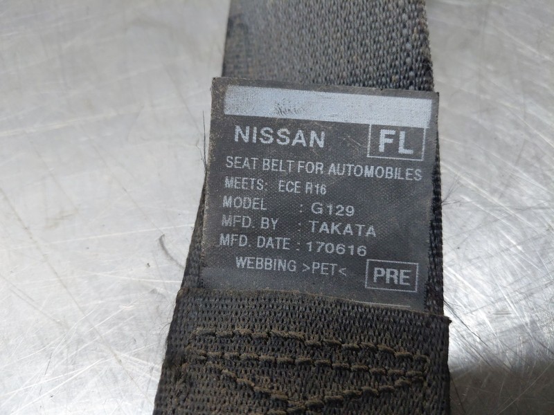 Recambio de cinturon seguridad delantero izquierdo para nissan navara pick-up (np300) 4x4 referencia OEM IAM 868854KJ2A  