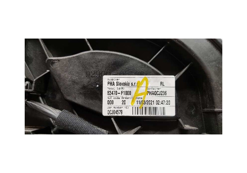 Recambio de elevalunas trasero izquierdo para kia sportage basic 2wd referencia OEM IAM 83471F1000  