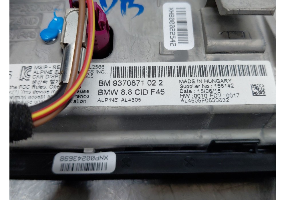 Recambio de pantalla multifuncion para bmw 2 gran tourer (f46) 218 d referencia OEM IAM   