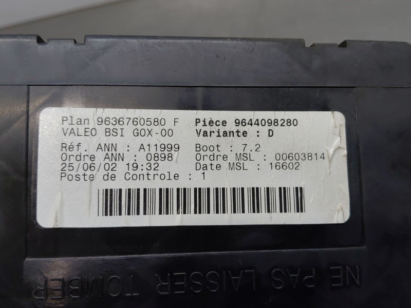 Recambio de caja reles / fusibles para peugeot 307 (3a/c) 1.6 16v referencia OEM IAM   