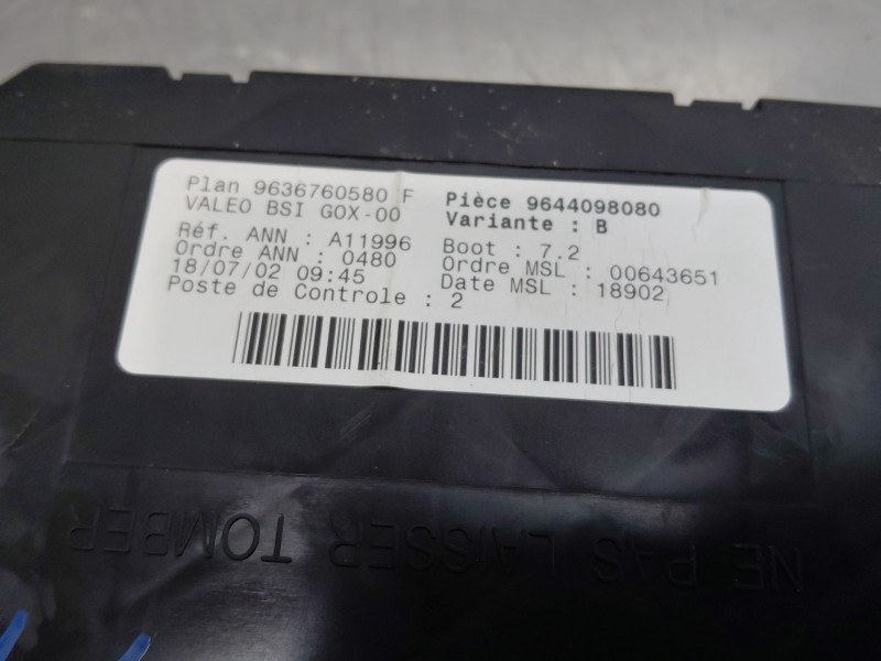 Recambio de caja reles / fusibles para peugeot 307 (3a/c) 2.0 hdi 90 referencia OEM IAM   