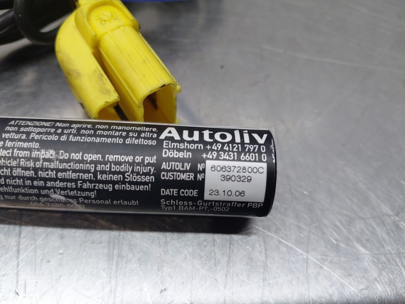 Recambio de pretensor airbag derecho para fiat ducato 250 multijet referencia OEM IAM 60911723  