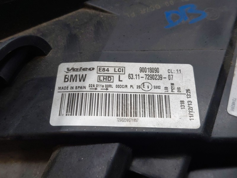 Recambio de faro izquierdo para bmw x1 (e84) sdrive 18 d referencia OEM IAM   