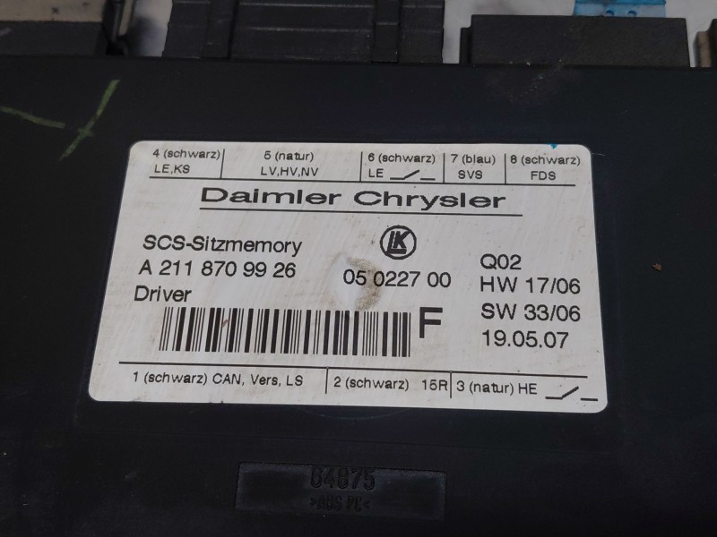 Recambio de modulo electronico para mercedes-benz clase gl (x164) 4-matic referencia OEM IAM A2118709926  