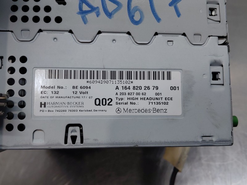 Recambio de pantalla multifuncion para mercedes-benz clase gl (x164) 4-matic referencia OEM IAM A1648202679  