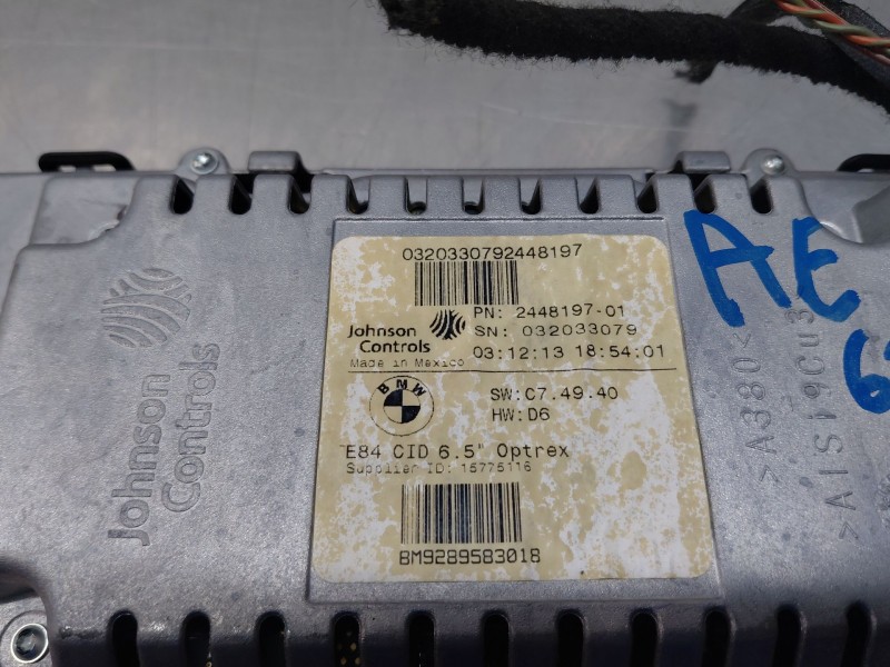Recambio de pantalla multifuncion para bmw x1 (e84) sdrive 18 d referencia OEM IAM   