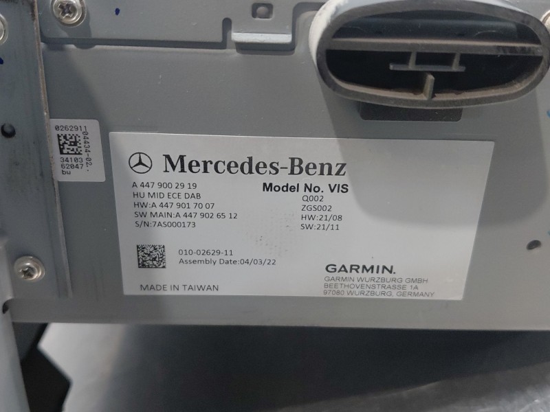 Recambio de sistema audio / radio cd para mercedes-benz vito mixto (447) combi referencia OEM IAM   