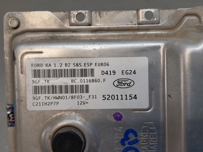 Recambio de centralita motor uce para ford ka (ru8) 1.2 referencia OEM IAM 52011154 0116860 