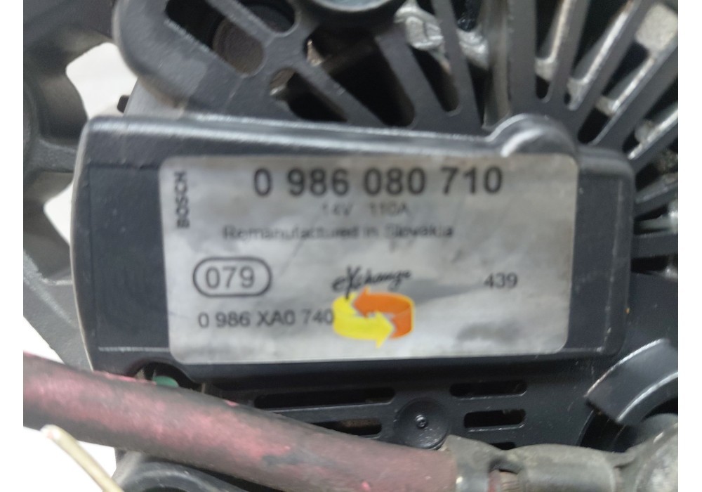 Recambio de alternador para renault scénic ii (jm0/1_) 1.5 dci (jm1e, jm16) referencia OEM IAM 0986080710  
