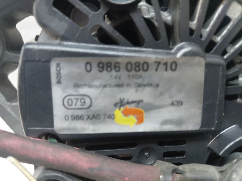 Recambio de alternador para renault scénic ii (jm0/1_) 1.5 dci (jm1e, jm16) referencia OEM IAM 0986080710  