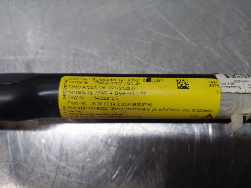 Recambio de cinturon seguridad delantero derecho para ford ka (ru8) 1.2 referencia OEM IAM 2315649 2651015 