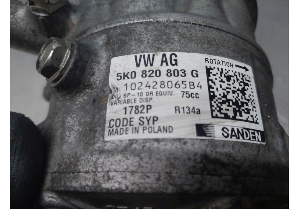 Recambio de compresor aire acondicionado para audi q3 (8ub, 8ug) 2.0 tdi quattro referencia OEM IAM 5K0820803G  