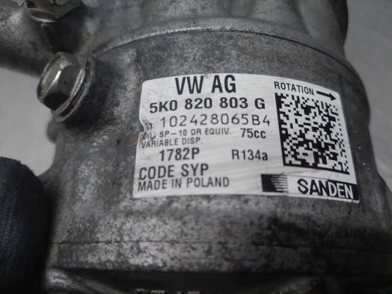 Recambio de compresor aire acondicionado para audi q3 (8ub, 8ug) 2.0 tdi quattro referencia OEM IAM 5K0820803G  