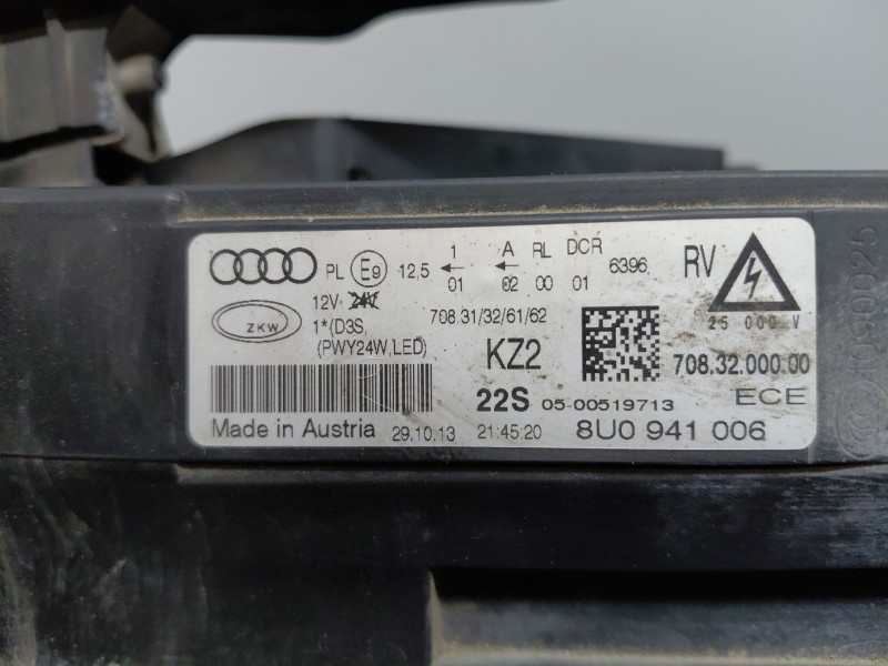 Recambio de faro derecho para audi q3 (8ub, 8ug) 2.0 tdi quattro referencia OEM IAM 8U0941044 8U0941006 