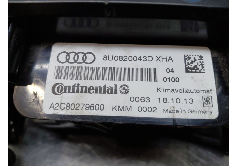 Recambio de mando climatizador para audi q3 (8ub, 8ug) 2.0 tdi quattro referencia OEM IAM 8U0820043DXHA 8U0820043D 