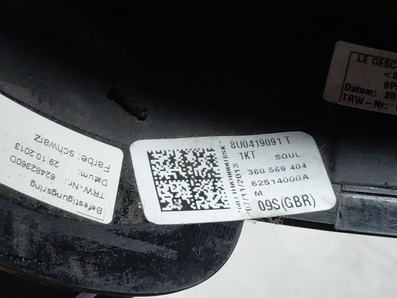 Recambio de volante para audi q3 (8ub, 8ug) 2.0 tdi quattro referencia OEM IAM 8U0419091T1KT 8U0419091T 