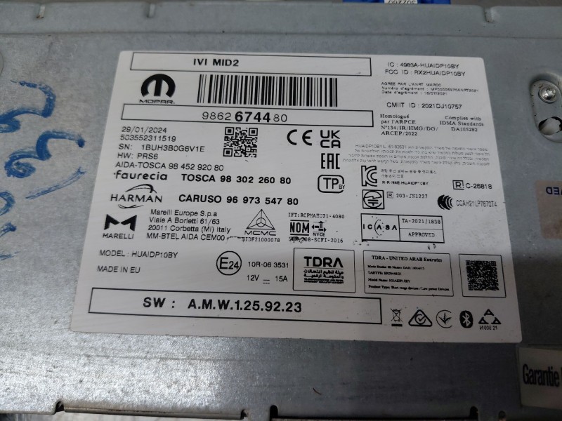 Recambio de sistema audio / radio cd para peugeot 2008 (p2) allure referencia OEM IAM   