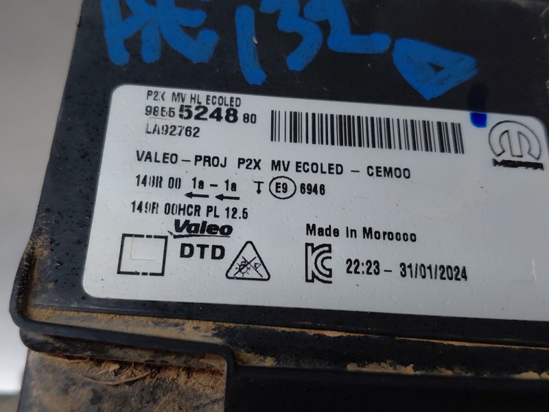 Recambio de faro derecho para peugeot 2008 (p2) allure referencia OEM IAM   