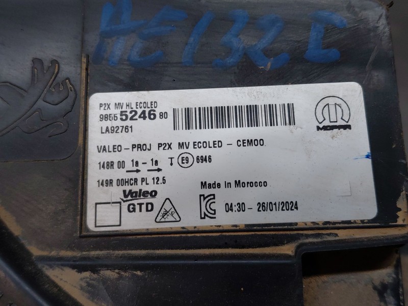 Recambio de faro izquierdo para peugeot 2008 (p2) allure referencia OEM IAM   