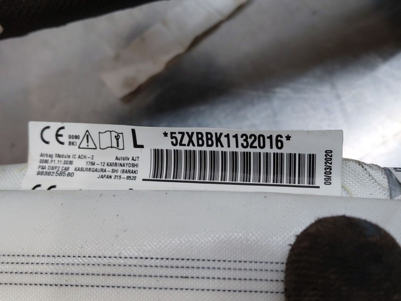 Recambio de airbag cortina delantero izquierdo para peugeot 2008 (p2) bluehdi referencia OEM IAM 9838258580  