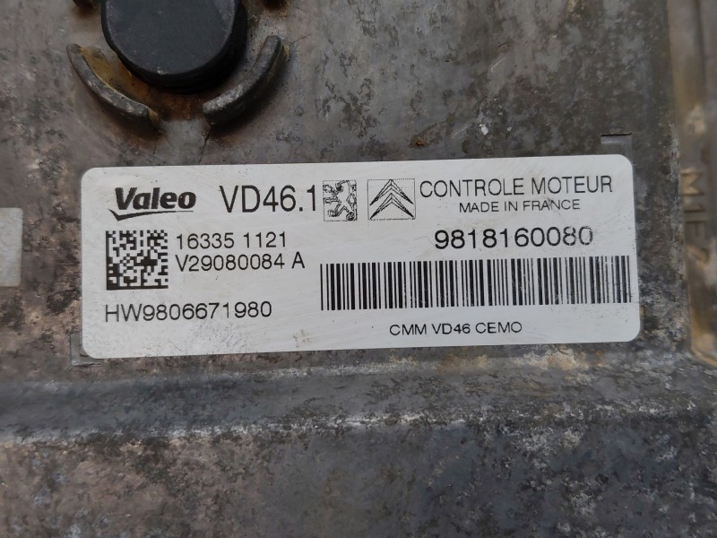 Recambio de centralita motor uce para peugeot 308 active referencia OEM IAM 9818160080  