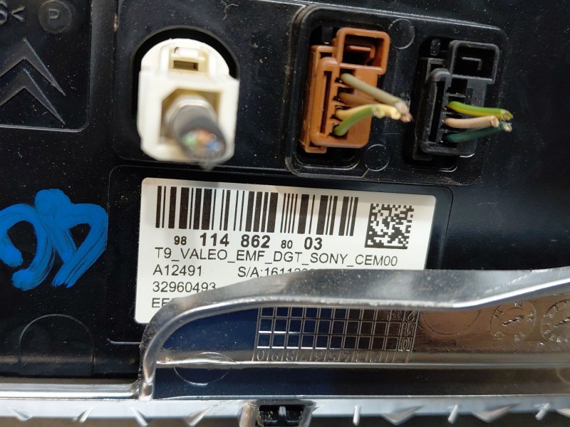 Recambio de pantalla multifuncion para peugeot 308 active referencia OEM IAM 9811486280  