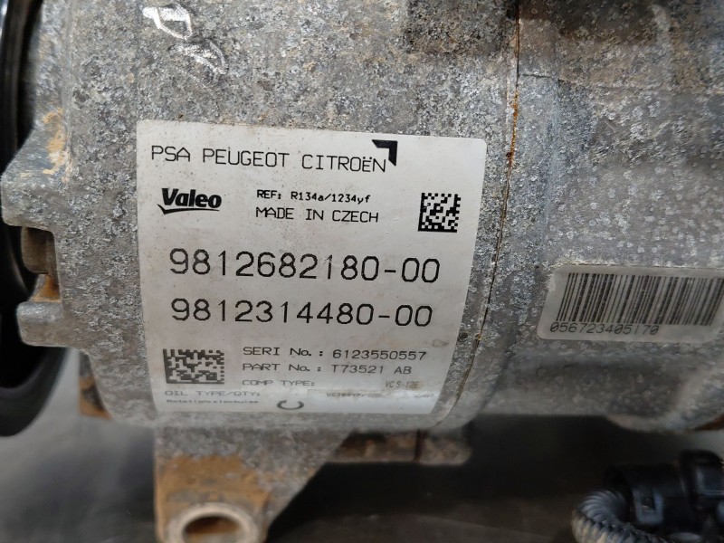 Recambio de compresor aire acondicionado para peugeot 308 active referencia OEM IAM 9812682180  