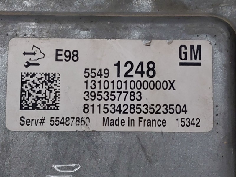 Recambio de centralita motor uce para opel zafira tourer selective referencia OEM IAM 55491248  