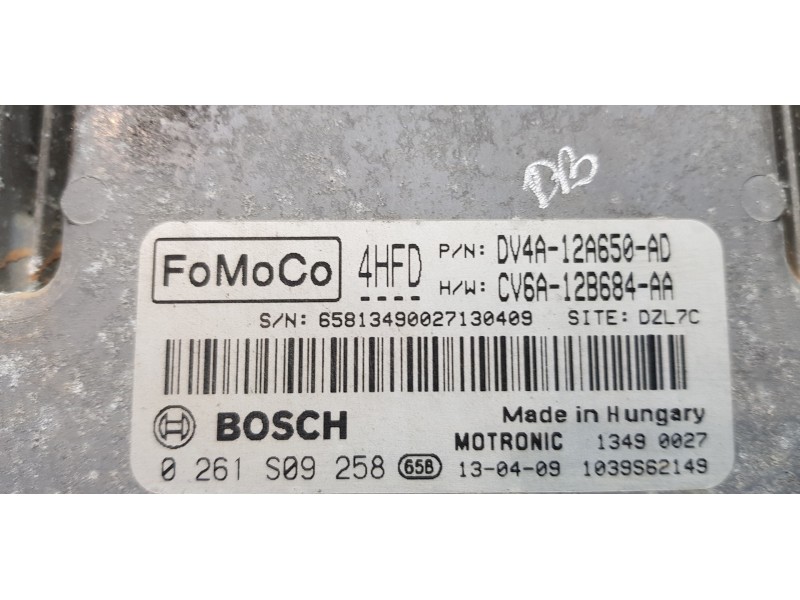Recambio de centralita motor uce para ford kuga (cbs) titanium referencia OEM IAM DV4A12A650AD CV6A12B684AA 0261S09258 Recambio de centralita motor uce para ford kuga (cbs) titanium referencia OEM IAM DV4A12A650AD CV6A12B684AA 0261S09258