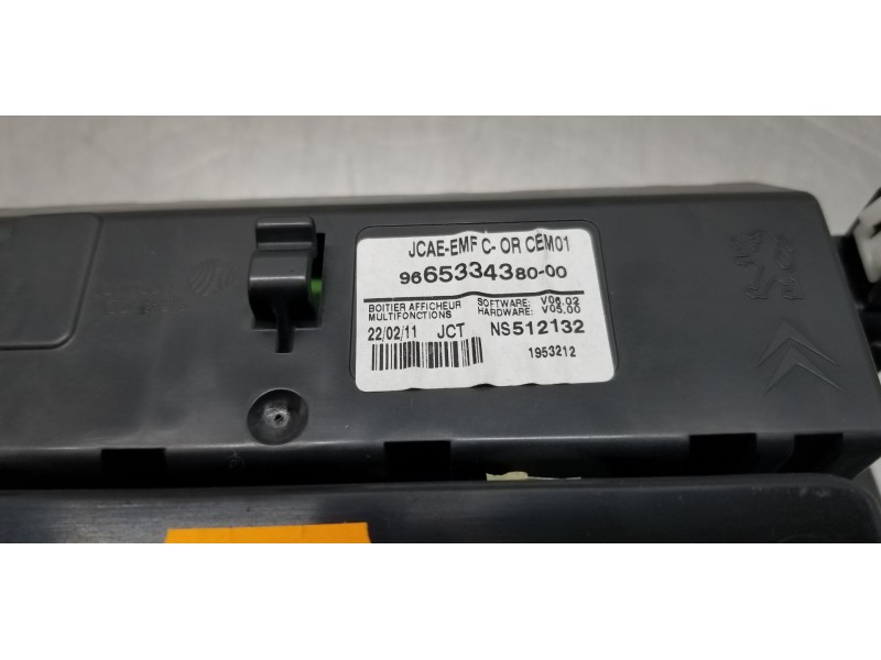 Recambio de pantalla multifuncion para citroen c4 lim. exclusive referencia OEM IAM 6155HW 9665334380 