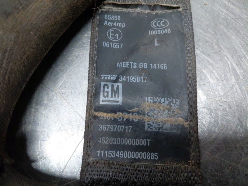 Recambio de cinturon seguridad trasero izquierdo para opel astra k lim. 5türig dynamic referencia OEM IAM   