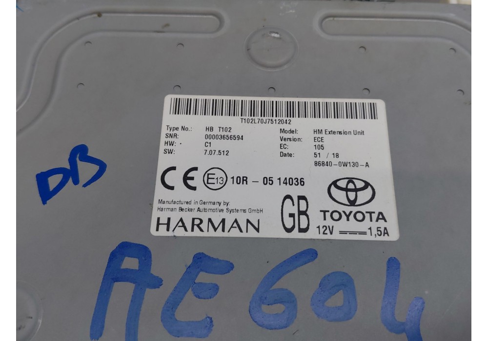 Recambio de sistema audio / radio cd para lexus ux (_aa1_, _ah1_, _ma1_) 200 (mzaa10) referencia OEM IAM   