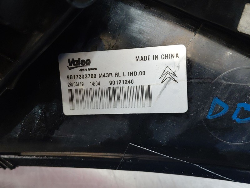 Recambio de piloto trasero izquierdo para citroën c-elysée shine referencia OEM IAM 9817303780  
