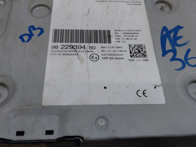 Recambio de sistema audio / radio cd para citroën c-elysée shine referencia OEM IAM 1668483980 9822939480 