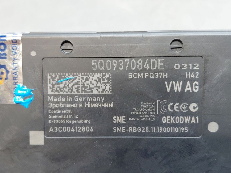 Recambio de modulo confort para volkswagen golf vii lim. (bq1) bluemotion referencia OEM IAM 5Q0937084DE  