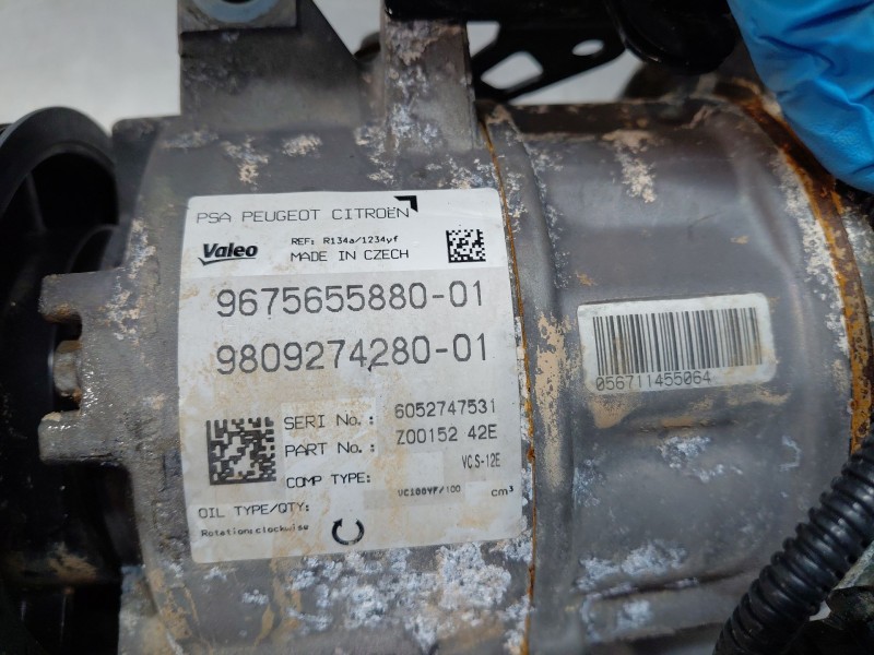 Recambio de compresor aire acondicionado para peugeot 308 acces referencia OEM IAM 9815198580 9675655880 