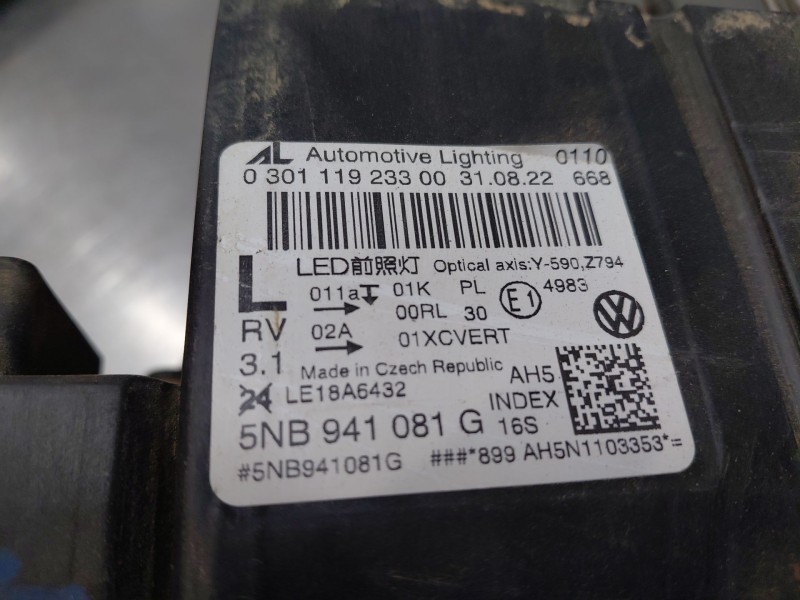 Recambio de faro izquierdo para volkswagen tiguan (ax1) comfortline referencia OEM IAM   