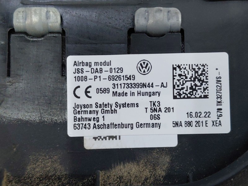 Recambio de kit airbag para volkswagen t-roc r-line referencia OEM IAM 2GA857002RA3 5NA880201EXEA 2GA880204E