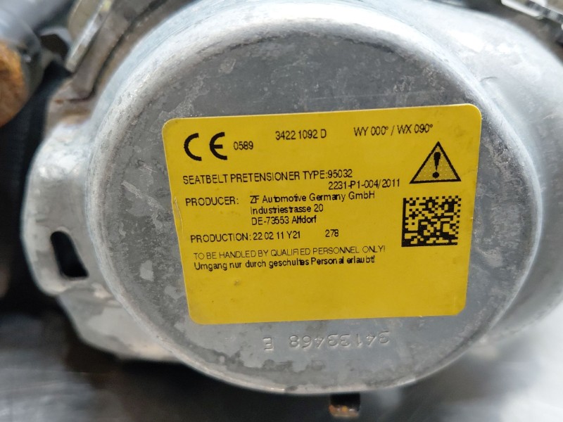 Recambio de cinturon seguridad trasero derecho para volkswagen t-roc r-line referencia OEM IAM 2GA857806RAA 2GA857806 