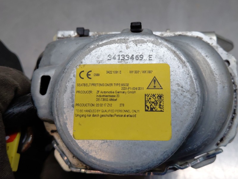 Recambio de cinturon seguridad trasero izquierdo para volkswagen t-roc r-line referencia OEM IAM 2GA857807RAA 2GA857807 