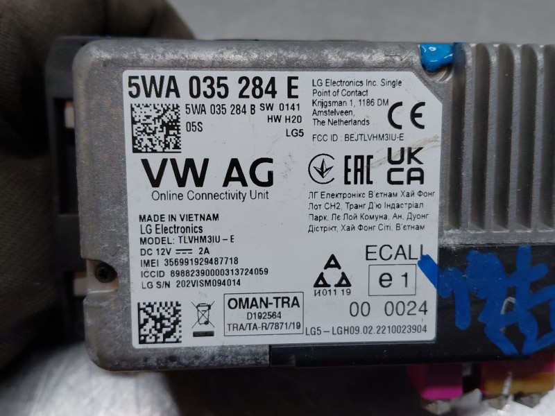 Recambio de modulo electronico para volkswagen t-roc r-line referencia OEM IAM 5WA035284E  