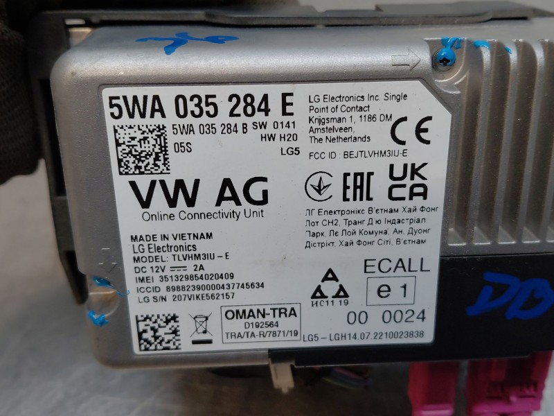Recambio de modulo electronico para volkswagen tiguan (ax1) comfortline referencia OEM IAM 5WA035284E  