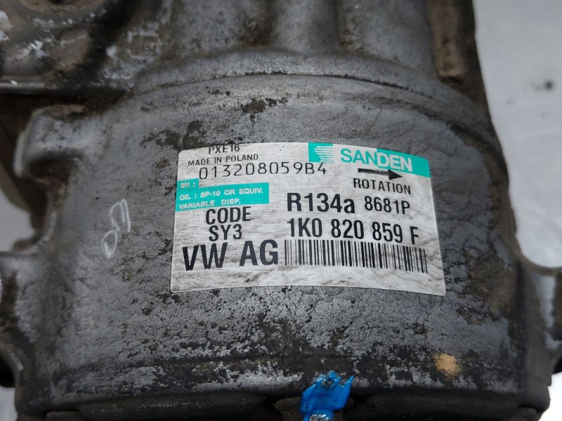 Recambio de compresor aire acondicionado para volkswagen passat b6 (3c2) 2.0 tdi 16v referencia OEM IAM 1K0820859F  